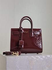 Kitlife Saint Laurent Sac De Jour Bag in Red Patent Leather 717440 22x18x10.5cm - 1