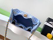Kitlife Chanel 25C Drawstring Bucket Hobo Bag Blue Denim 30×26×14cm - 4