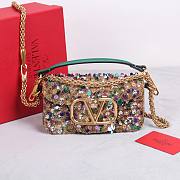 Kitlife Valentino Garavani Mini Loco 3D Embroidered Swarovski Crystal Bag Multicolor 20x10.5x5cm - 1