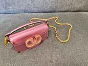 Kitlife Valentino Garavani Mini loco 3D VLogo Signature Bag Pink 20x10.5x5cm - 2