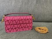Kitlife Valentino VLogo Signature Beaded Calfskin Shoulder Bag Pink 20x11x5cm - 3