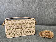Kitlife Valentino VLogo Signature Beaded Calfskin Shoulder Bag Beige 20x11x5cm - 2
