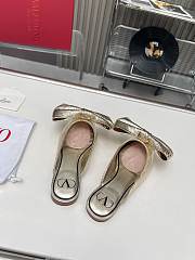 Kitlife Valentino Garavani Bow Satin Mules Gold - 4