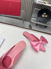 Kitlife Valentino Garavani Bow Satin Mules Pink - 5