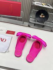 Kitlife Valentino Garavani Bow Satin Mules Fuchsia - 4