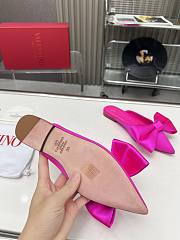 Kitlife Valentino Garavani Bow Satin Mules Fuchsia - 3