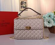 Kitlife Valentino Garavani Rockstud Spike Bag Grey 23x16x6.5cm - 1