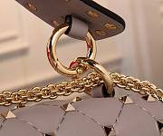 Kitlife Valentino Garavani Rockstud Spike Bag Grey 23x16x6.5cm - 5