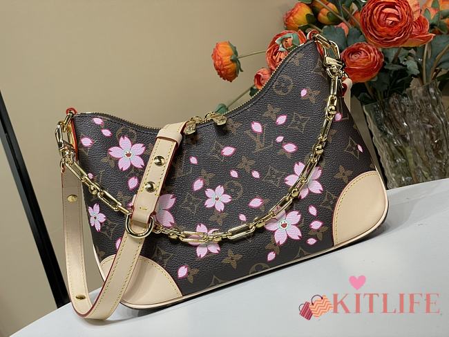 Kitlife Louis Vuitton x TM Boulogne Bag Cherry Blossom Monogram Canvas Brown M13265 29x16x 9.5 cm - 1