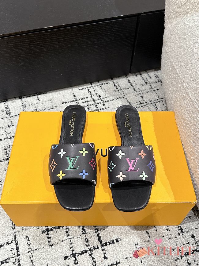 Kitlife Louis Vuitton x TM Slides Black Multicolor - 1