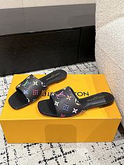 Kitlife Louis Vuitton x TM Slides Black Multicolor - 3