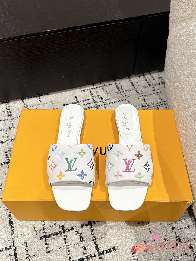 Kitlife Louis Vuitton x TM Slides White Multicolor - 1