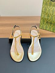 Kitlife Gucci Signoria Thong Sandals Gold - 1