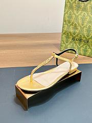 Kitlife Gucci Signoria Thong Sandals Gold - 5
