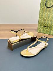 Kitlife Gucci Signoria Thong Sandals Gold - 3