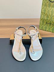 Kitlife Gucci Signoria Thong Sandals Silver - 1
