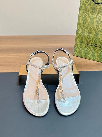Kitlife Gucci Signoria Thong Sandals Silver