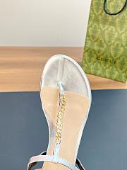 Kitlife Gucci Signoria Thong Sandals Silver - 6