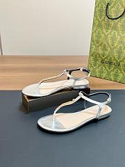 Kitlife Gucci Signoria Thong Sandals Silver - 5
