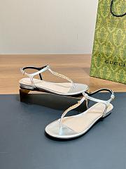 Kitlife Gucci Signoria Thong Sandals Silver - 3