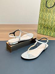 Kitlife Gucci Signoria Thong Sandals Silver - 2