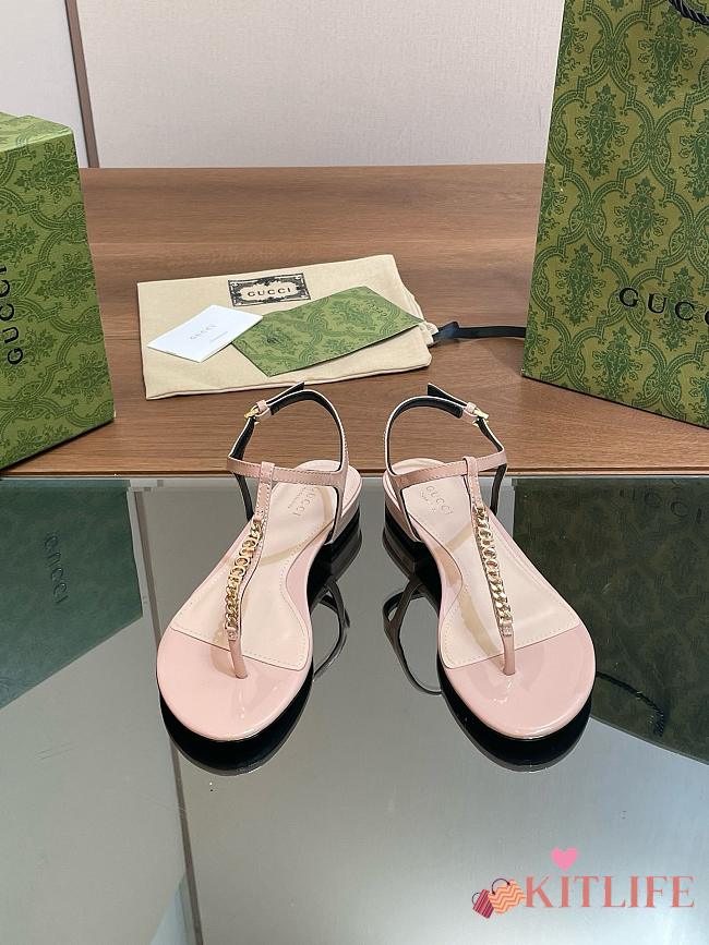 Kitlife Gucci Signoria Thong Sandals Beige - 1