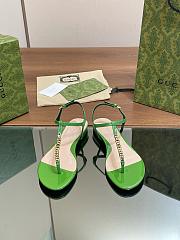 Kitlife Gucci Signoria Thong Sandals Green - 1