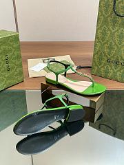 Kitlife Gucci Signoria Thong Sandals Green - 5