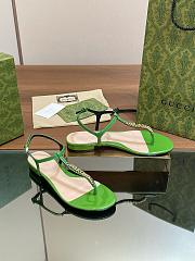 Kitlife Gucci Signoria Thong Sandals Green - 3