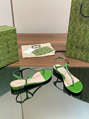 Kitlife Gucci Signoria Thong Sandals Green - 2
