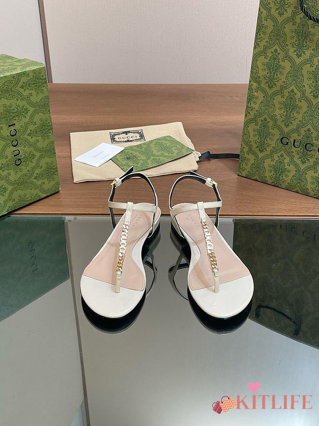 Kitlife Gucci Signoria Thong Sandals White - 1
