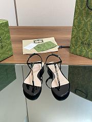 Kitlife Gucci Signoria Thong Sandals Black - 1