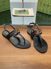 Kitlife Gucci Interlocking G Web Sandals Black - 1