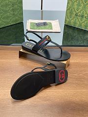 Kitlife Gucci Interlocking G Web Sandals Black - 2