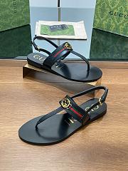Kitlife Gucci Interlocking G Web Sandals Black - 3