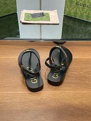 Kitlife Gucci Interlocking G Web Sandals Black - 5