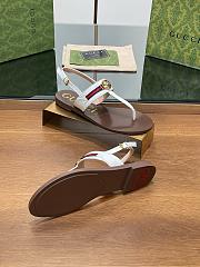 Kitlife Gucci Interlocking G Web Sandals Brown & White - 5
