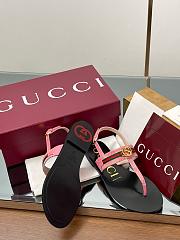 Kitlife Gucci Interlocking G Web Sandals Black & Pink - 2