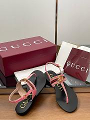 Kitlife Gucci Interlocking G Web Sandals Black & Pink - 4