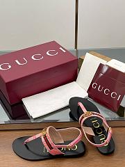 Kitlife Gucci Interlocking G Web Sandals Black & Pink - 5