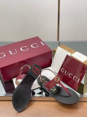 Kitlife Gucci Interlocking G Web Sandals Black & Red - 3