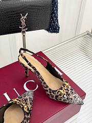 Kitlife Gucci Classic Horsebit Rhinestone Leopard High Heels 85mm  - 5