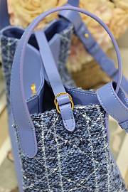Kitlife Dior Signature Bucket Bag Blue Denim 24x21x14cm - 4