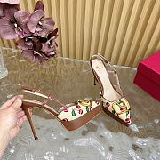 Kitlife Valentino Little Cherry V Buckle High-heeled Sandals Brown - 4