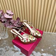 Kitlife Valentino Little Cherry V Buckle High-heeled Sandals Brown - 3