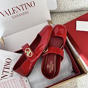 Kitlife Valentino Garavani Ballerines Mary Jane Flats Red Patent Leather  - 6