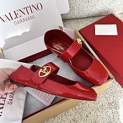 Kitlife Valentino Garavani Ballerines Mary Jane Flats Red Patent Leather  - 4