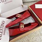 Kitlife Valentino Garavani Ballerines Mary Jane Flats Red Patent Leather  - 2