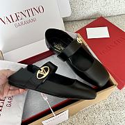 Kitlife Valentino Garavani Ballerines Mary Jane Flats Black Leather  - 6