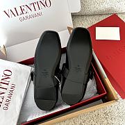 Kitlife Valentino Garavani Ballerines Mary Jane Flats Black Leather  - 3